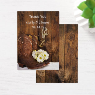 Cowboy Boots and Daisies Ranch Wedding Favour Tags