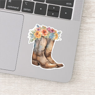 Cowboy Boots and Flowers