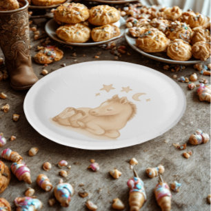 Cowboy Boots and Foal Baby Shower Paper Plate
