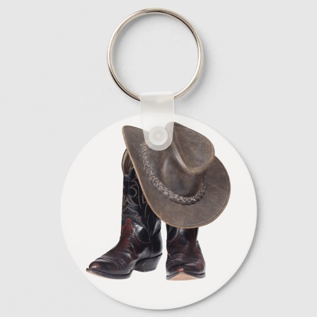 Cowboy Boots and Hat Key Ring (Front)