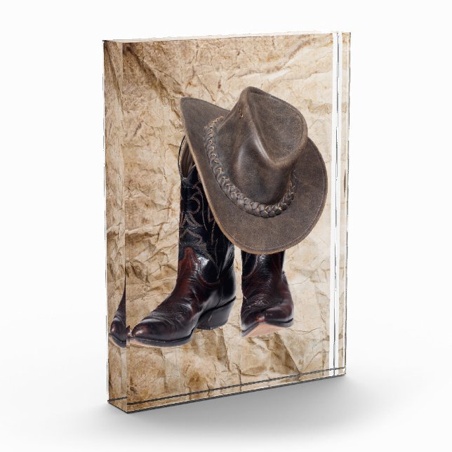 Cowboy Boots and Hat Photo Block (Left)