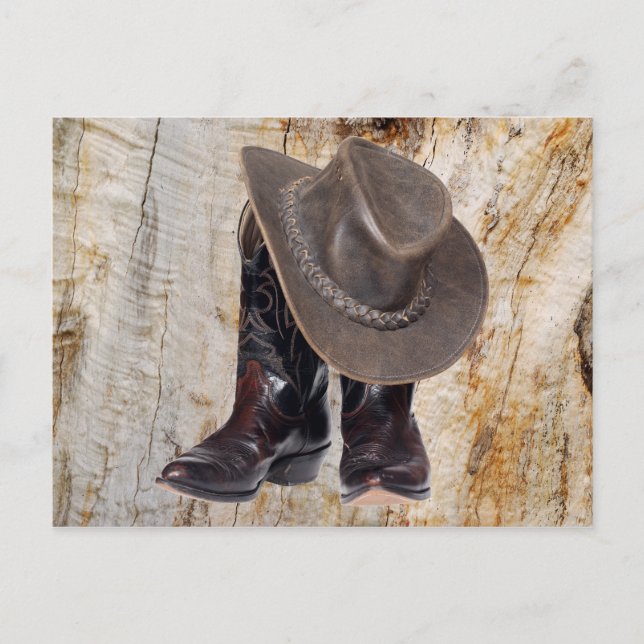 Cowboy Boots and Hat Postcard (Front)