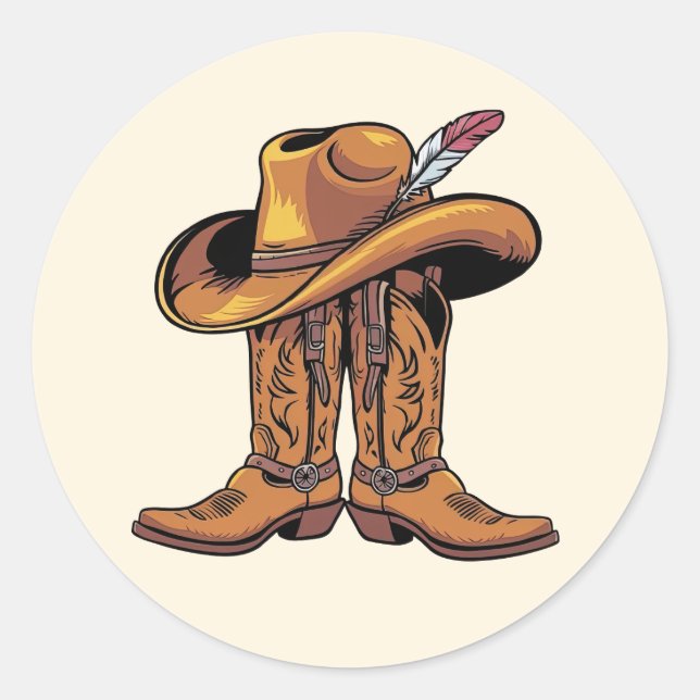 Cowboy Boots and Hat Stickers (Front)