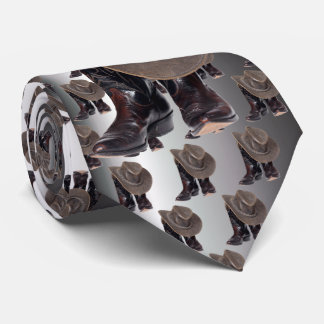 Cowboy Boots and Hat Tie