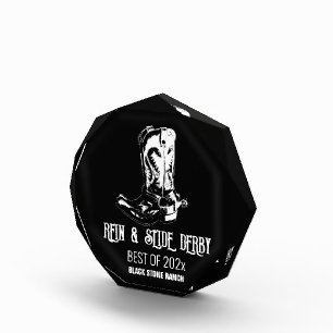 Cowboy boots award trophy derby championship photo block