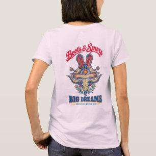 Cowboy Boots Big Dreams Western Rodeo Retro T-Shirt