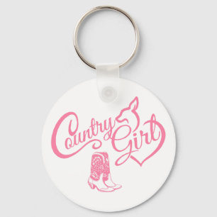 Cowboy Boots Cowgirl Country Western Farm Horse Key Ring