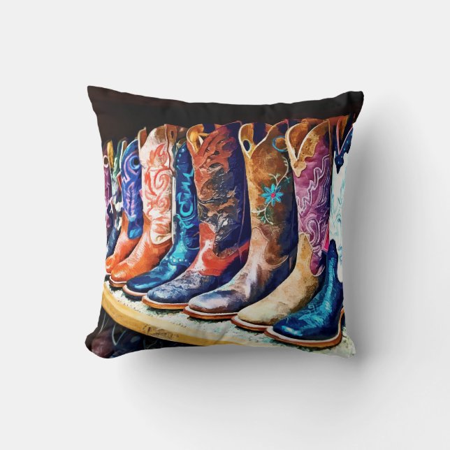 Cowboy Boots Cushion (Front)