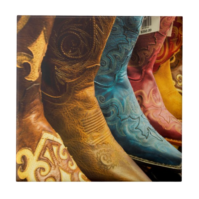Cowboy boots for sale, Arizona Tile (Front)
