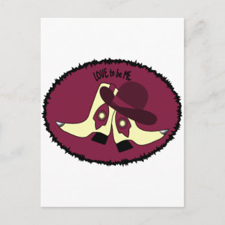 COWBOY BOOTS - GIRL - LOVE TO BE ME.png Postcard