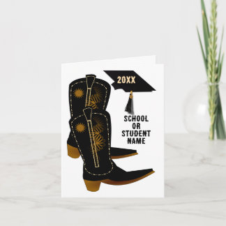 Cowboy Boots Graduation Card