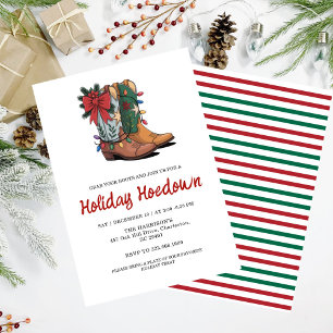 Cowboy Boots Holiday Celebration, Editable Country Invitation