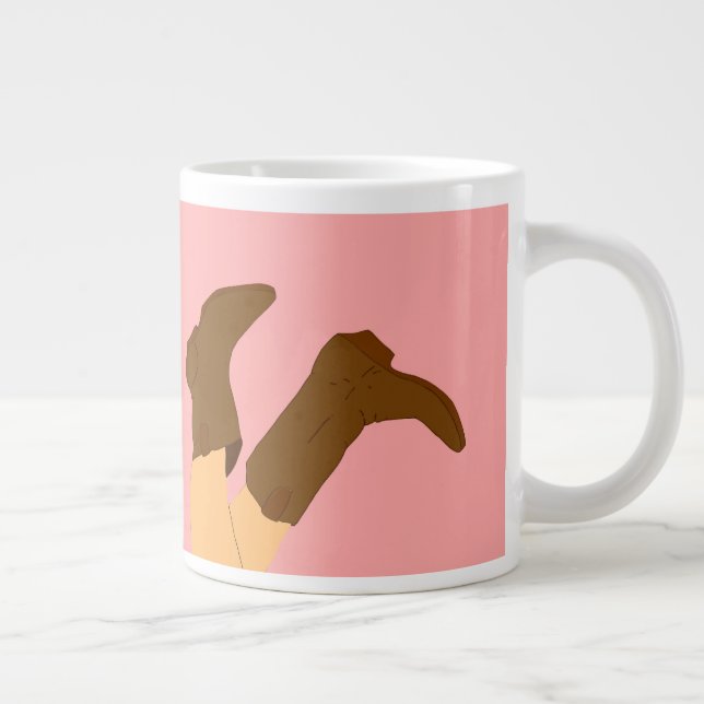 Cowboy Boots   Large Coffee Mug (Right)