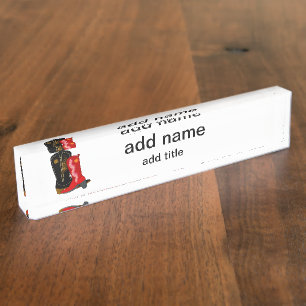 Cowboy Boots Nameplate