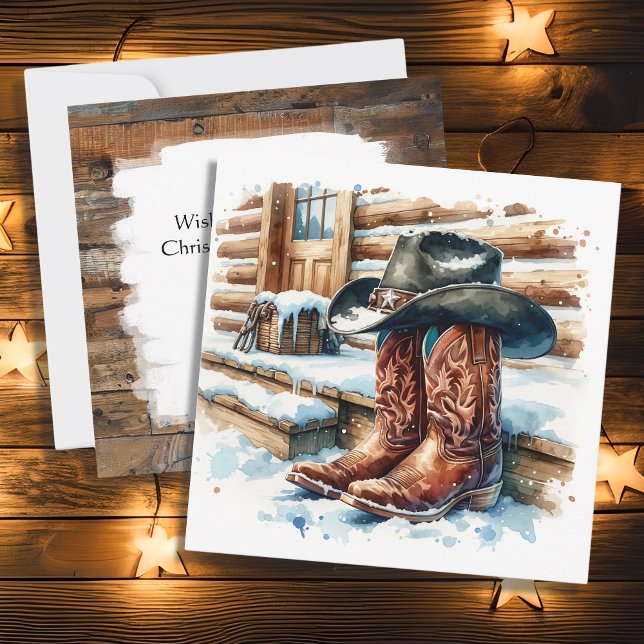 Cowboy Boots on the Front Porch Christmas Card (Creator Uploaded)