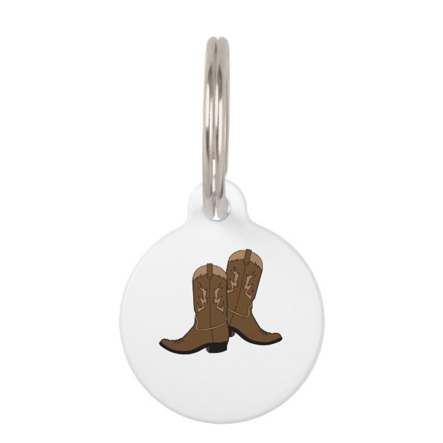 Cowboy Boots Pet Tag (Front)