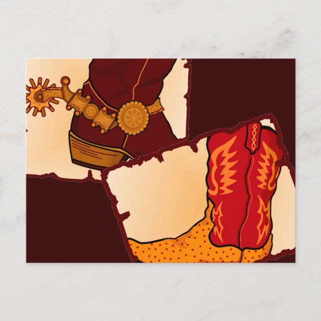 Cowboy Boots Postcard (Front)