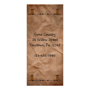 Cowboy Boots Rack Card