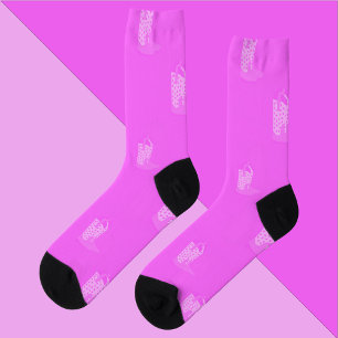 Cowboy Boots Stars Pink Pattern Socks