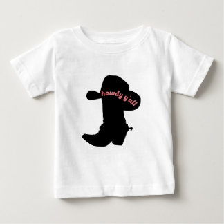 Cowboy Boots T-Shirt, howdy y'all Boots and hat Baby T-Shirt