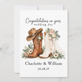 Cowboy Boots Wedding Card | Western Wedding Card