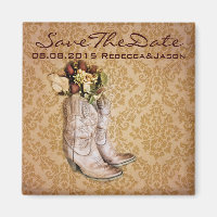 cowboy boots western country wedding save the date