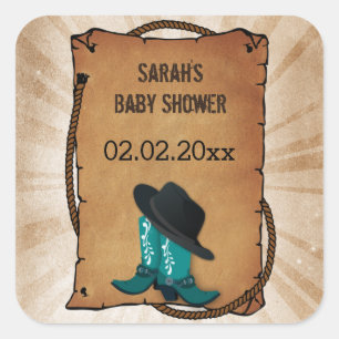 cowboy boots western theme Personalised stickers
