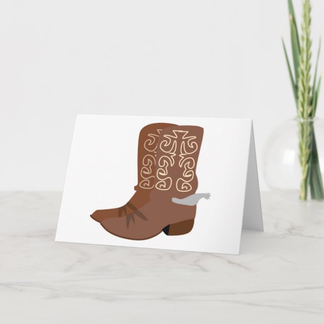 Cowboy Boots with Spurs Card (Front)