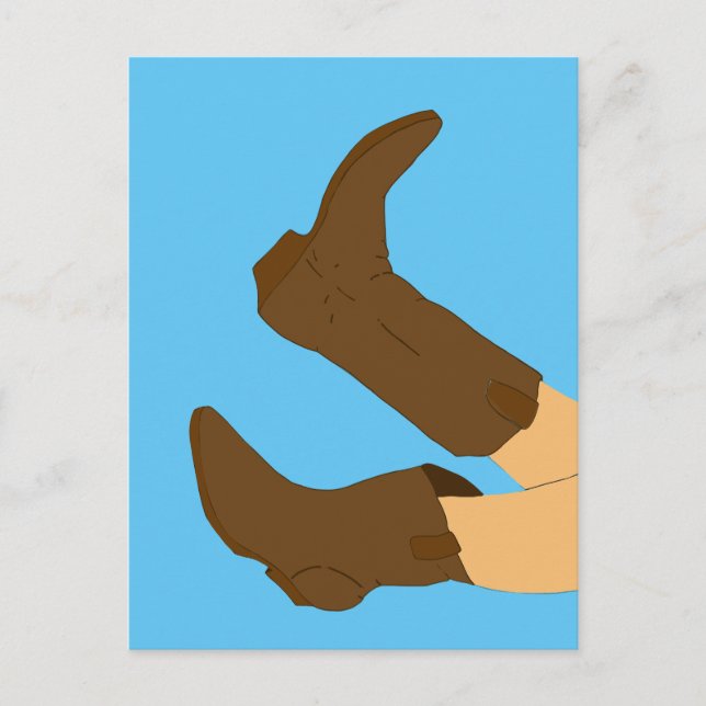 Cowboy Boots Yee-Haw Holiday Postcard (Front)