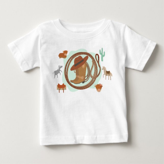 Cowboy Boy's Baby T-Shirt (Front)