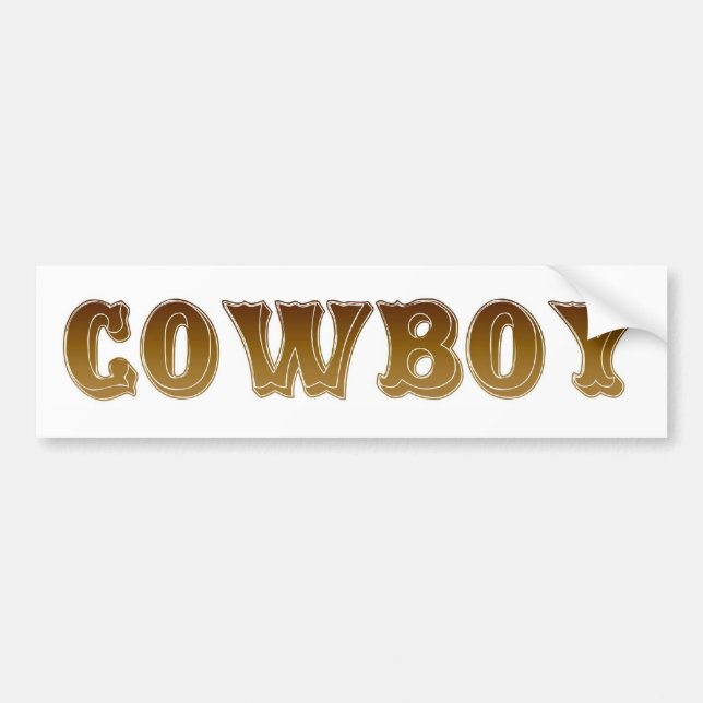 Cowboy Bumper Sticker (Front)