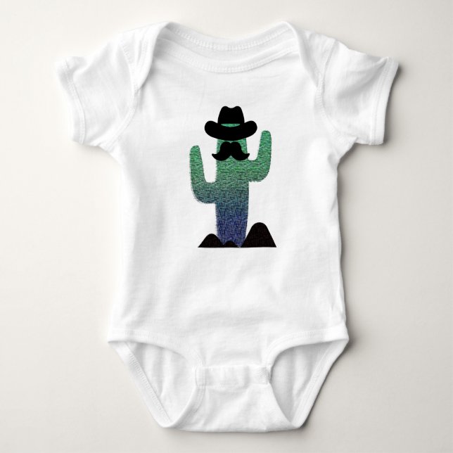 Cowboy Cactus Baby Bodysuit (Front)