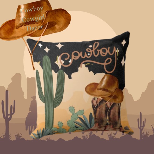 Cowboy Cactus Desert Theme Cushion (Creator Uploaded)
