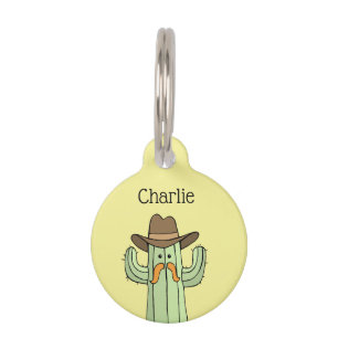 Cowboy Cactus Personalised Pet ID Tag
