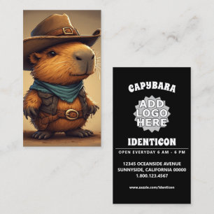 cowboy capybara business card