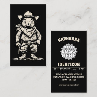 cowboy capybara business card