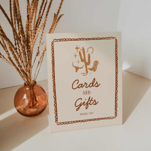 Cowboy Cards and Gifts Baby Shower Sign