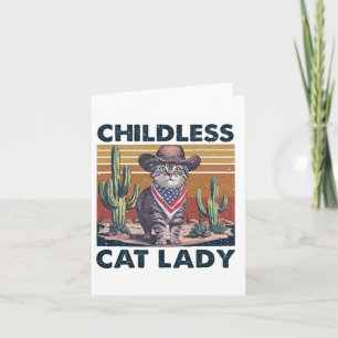 Cowboy Cat Childless Cat Lady For Kamala Election  Card