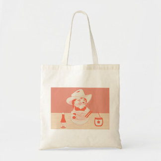 Cowboy Cat eating Ramen Tote Bag