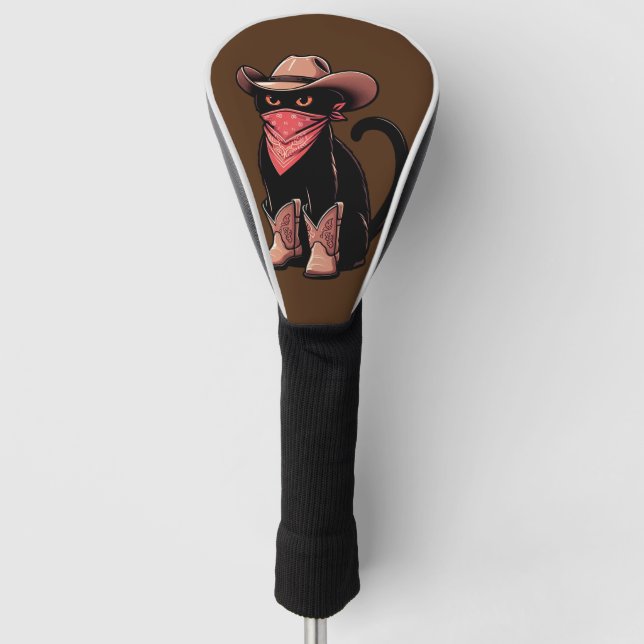 Cowboy Cat Golf Head Cover (Front)