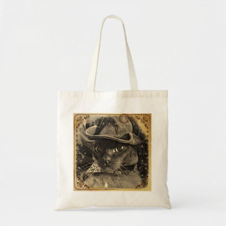 Cowboy Cat, sepia 4 Tote Bag