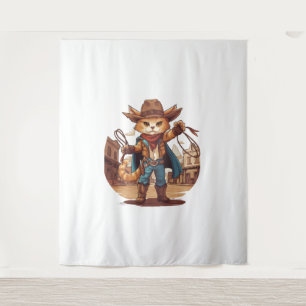 Cowboy Cat Tapestry