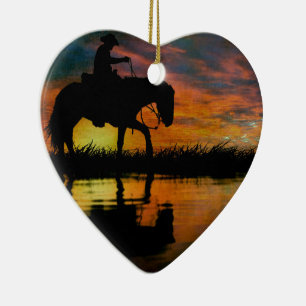 Cowboy Ceramic Ornament