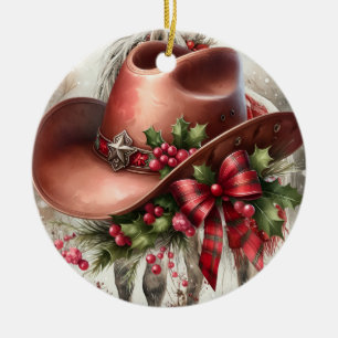 Cowboy ceramic tree decoration