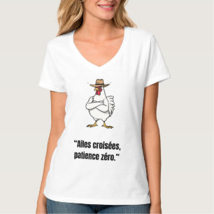 Cowboy Chicken Attitude – Funny Cartoon Tee