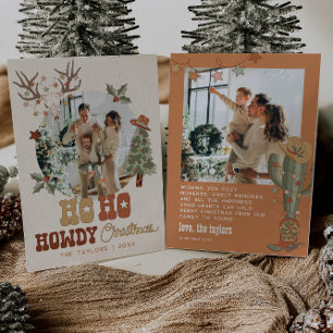 Cowboy Christmas Multi Photo Family Christmas Card