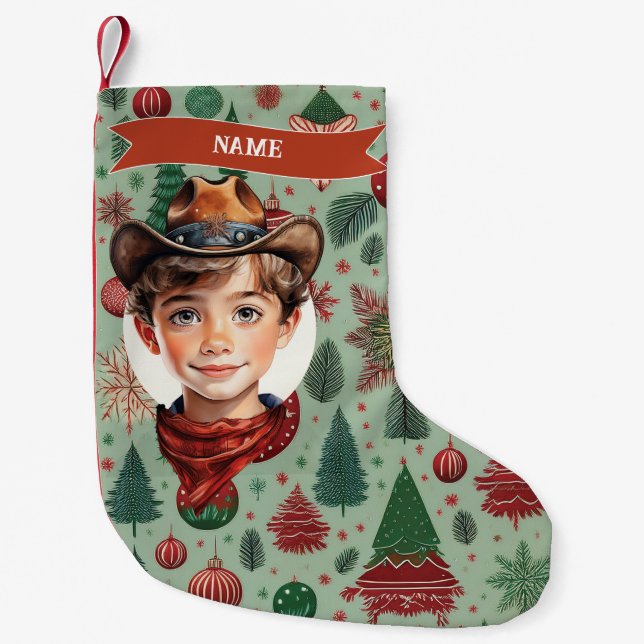 Cowboy Christmas Stocking (Front)