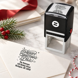 Cowboy Christmas Western Merry Christmas Y'all Self-inking Stamp