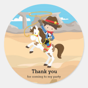 Cowboy Classic Round Sticker