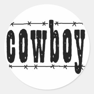 Cowboy Classic Round Sticker